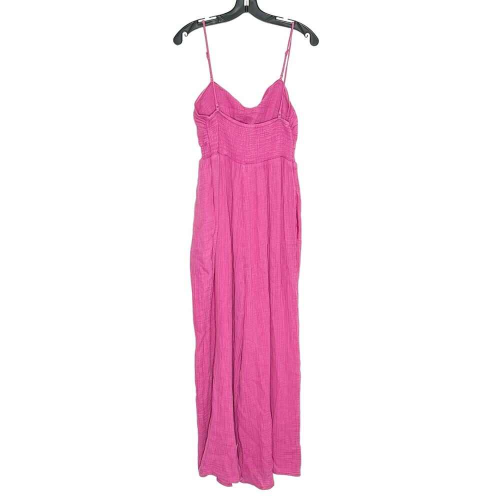 NWT Anthropologie Jumpsuit Gauze Cottage Boho Prairie Y2K Romantic Pink Medium - Picture 2 of 7